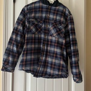 Legendary Outfitters Blue and Orange Plaid Jacket